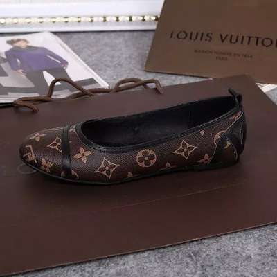 LV Shallow mouth flat shoes Women--017